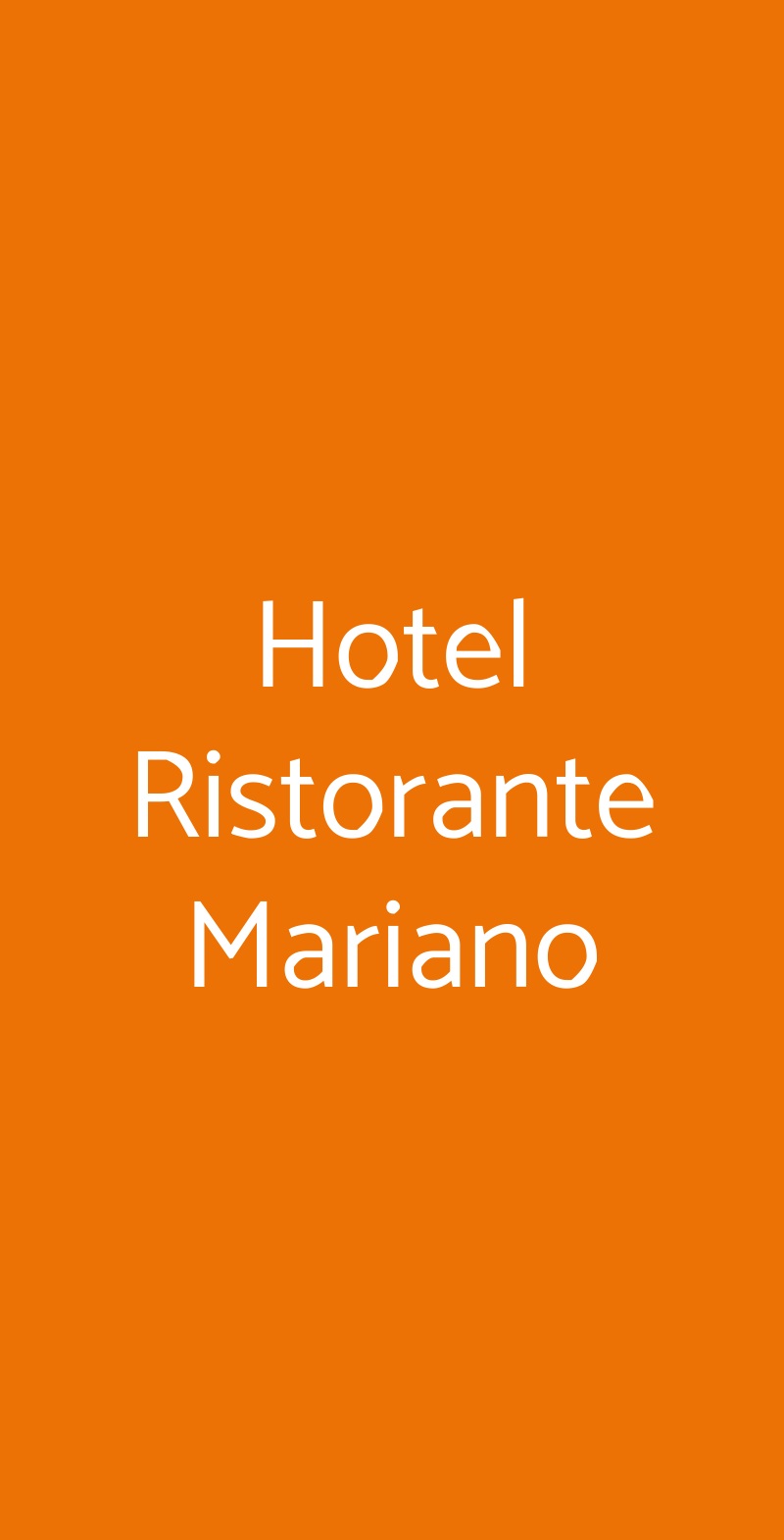 Hotel Ristorante Mariano Stigliano menù 1 pagina