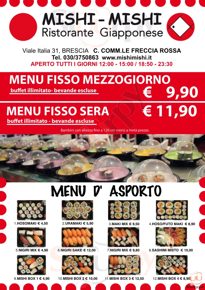 MISHI MISHI - Brescia Brescia menù 1 pagina