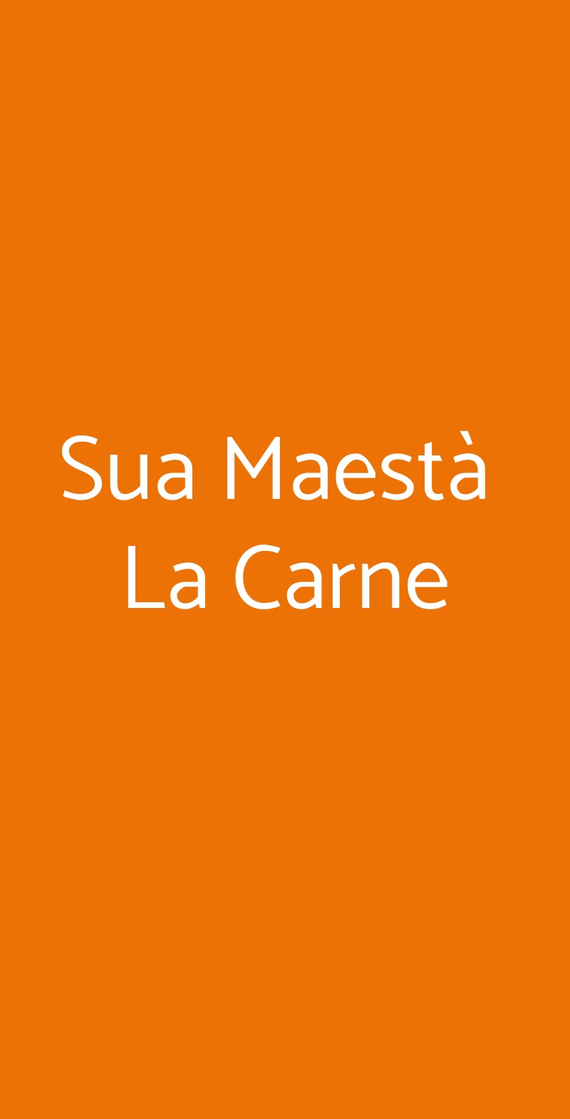 Sua Maestà  La Carne Matera menù 1 pagina