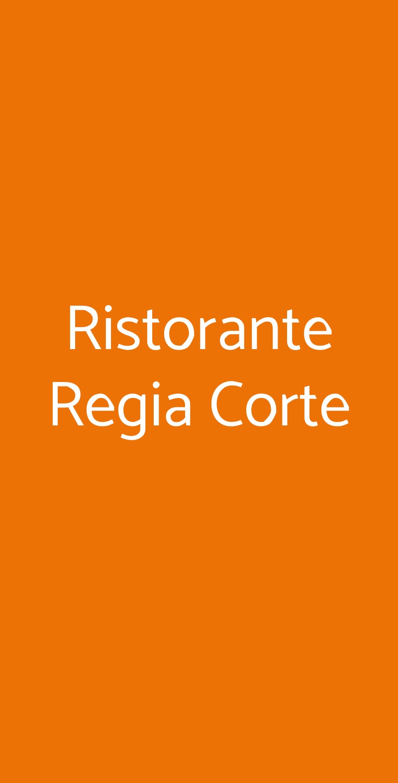 Ristorante Regia Corte Matera menù 1 pagina