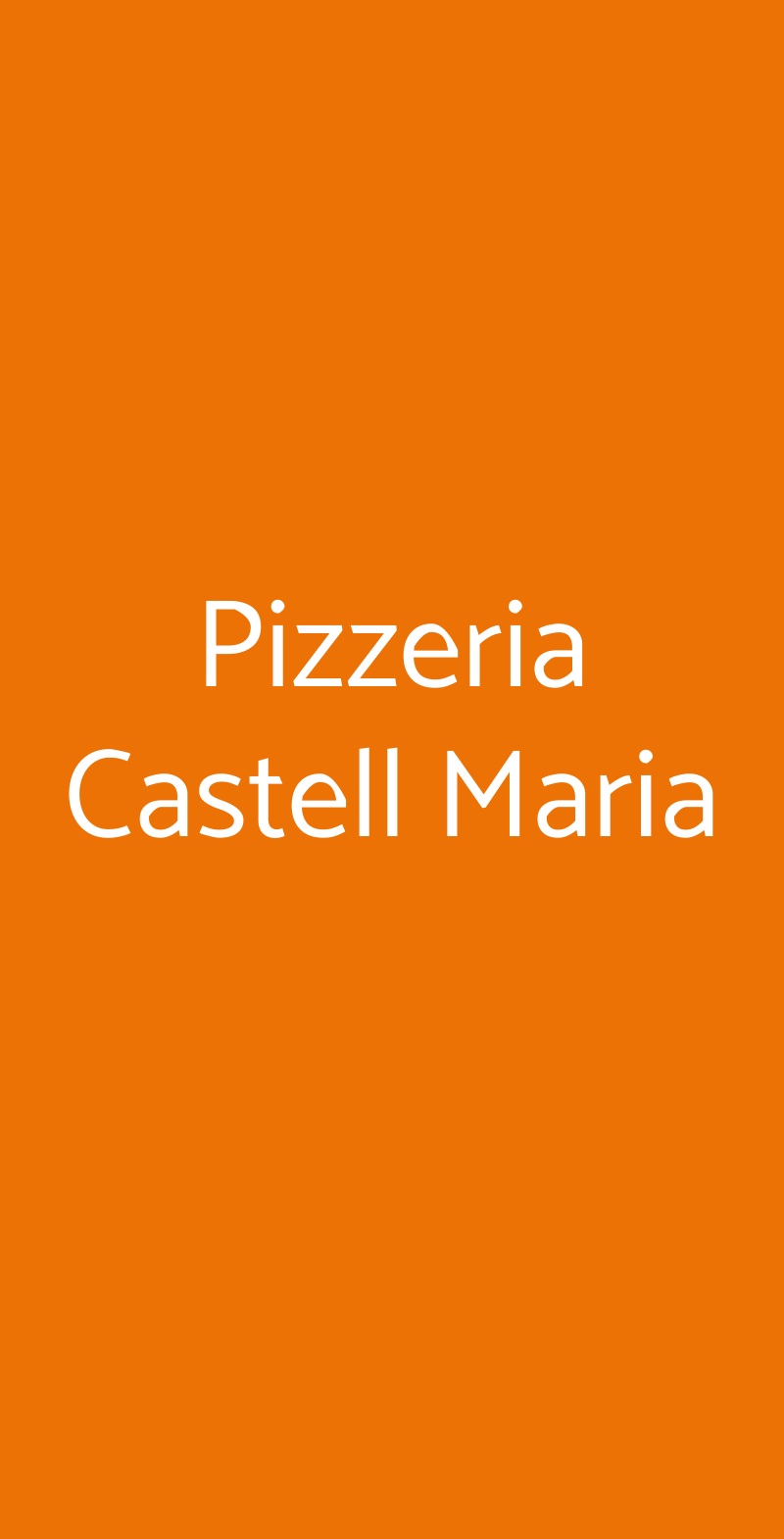 Pizzeria Castell Maria Potenza menù 1 pagina