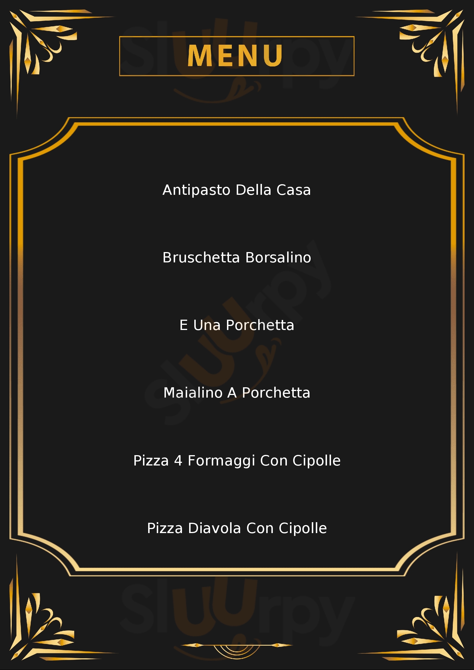 Pizzeria Borsalino Tolve menù 1 pagina