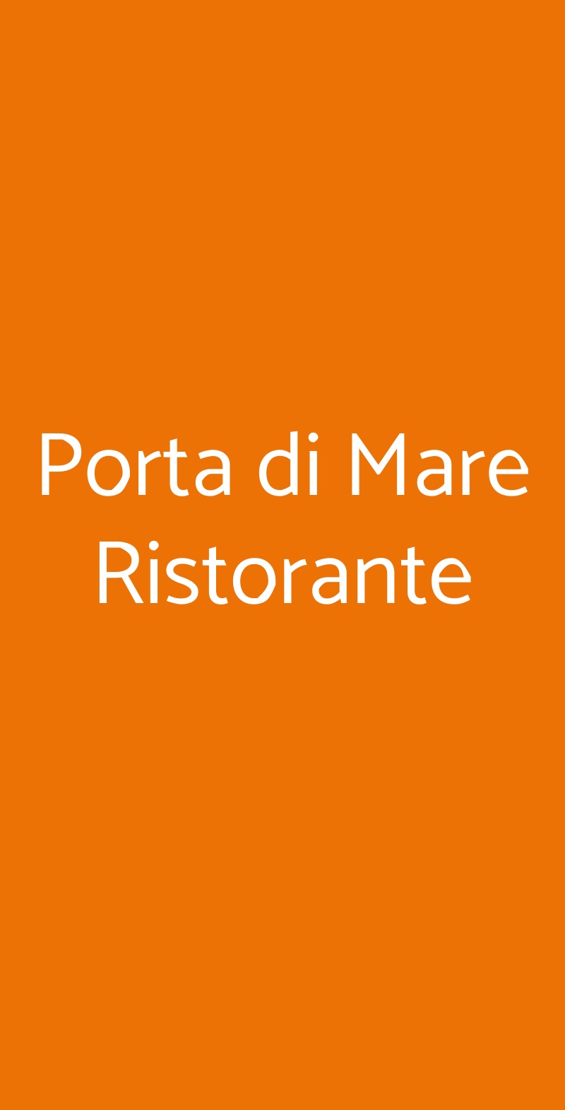 Porta di Mare Ristorante Sciacca menù 1 pagina