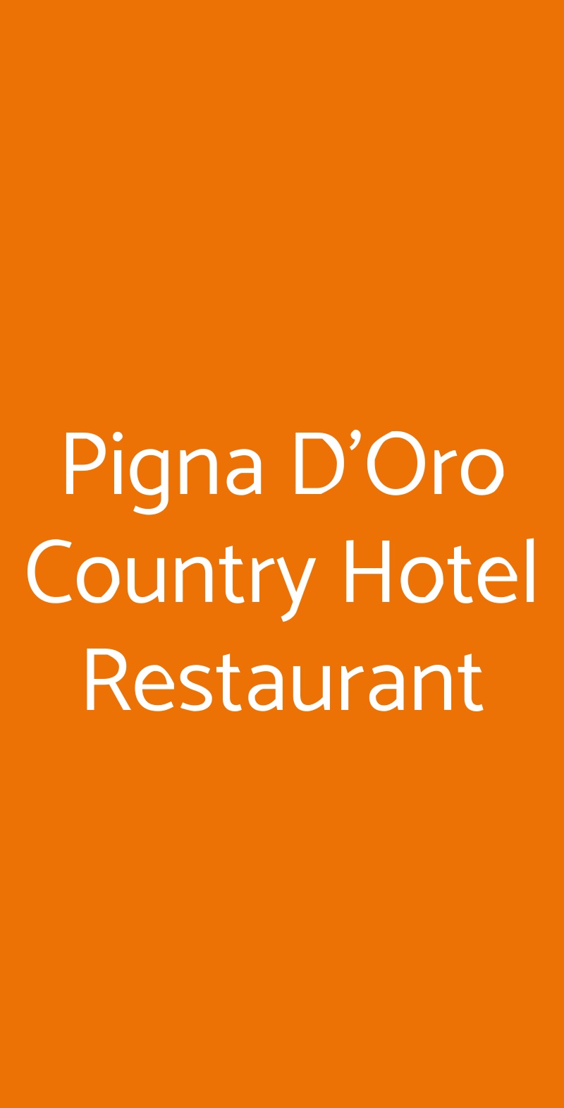 Pigna D'Oro Country Hotel Restaurant Santo Stefano Quisquina menù 1 pagina