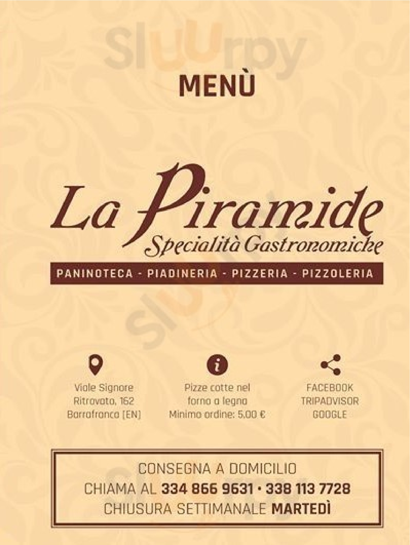 La Piramide Gastronomia e Pizzeria Barrafranca menù 1 pagina