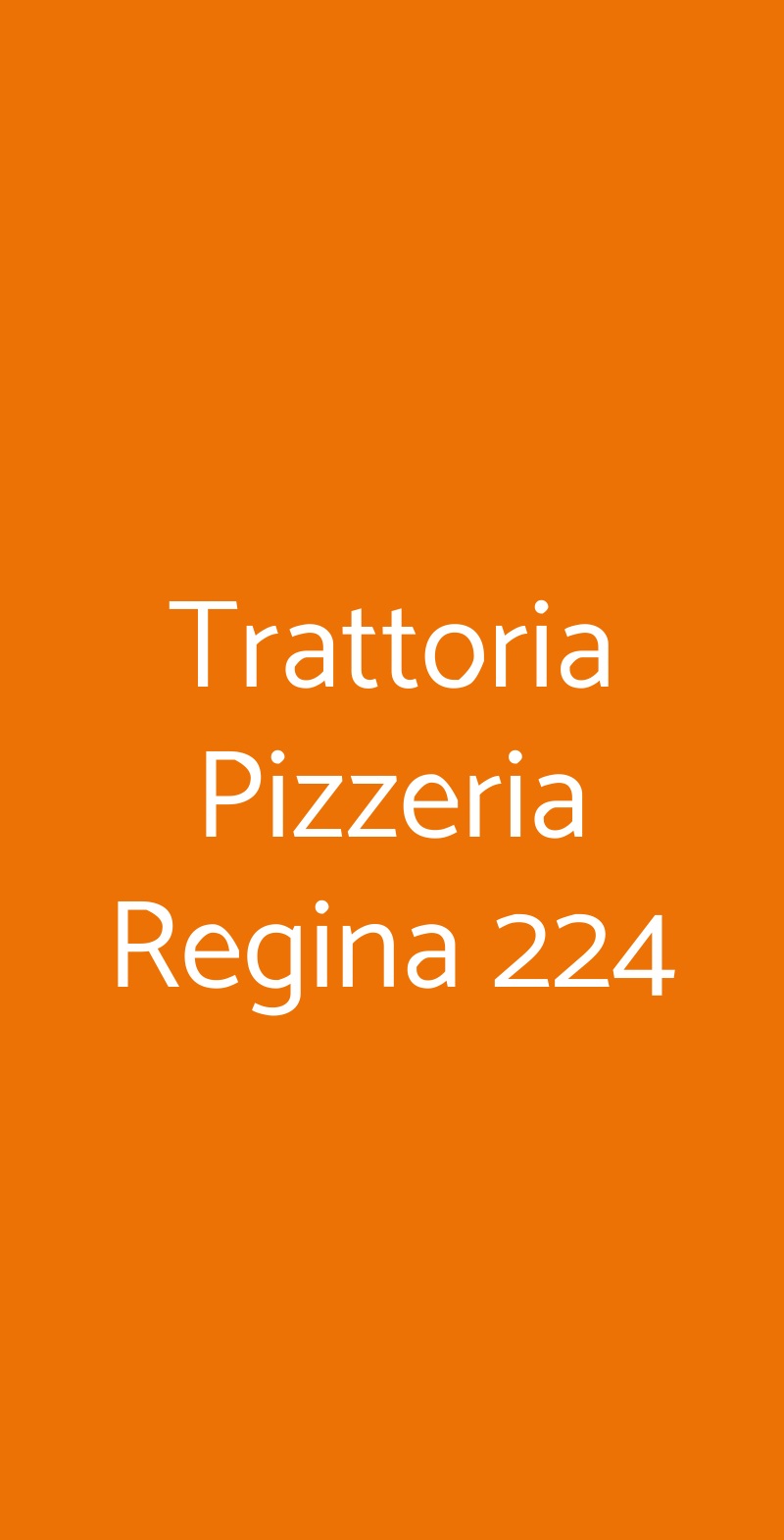 Trattoria Pizzeria Regina 224 Torino menù 1 pagina