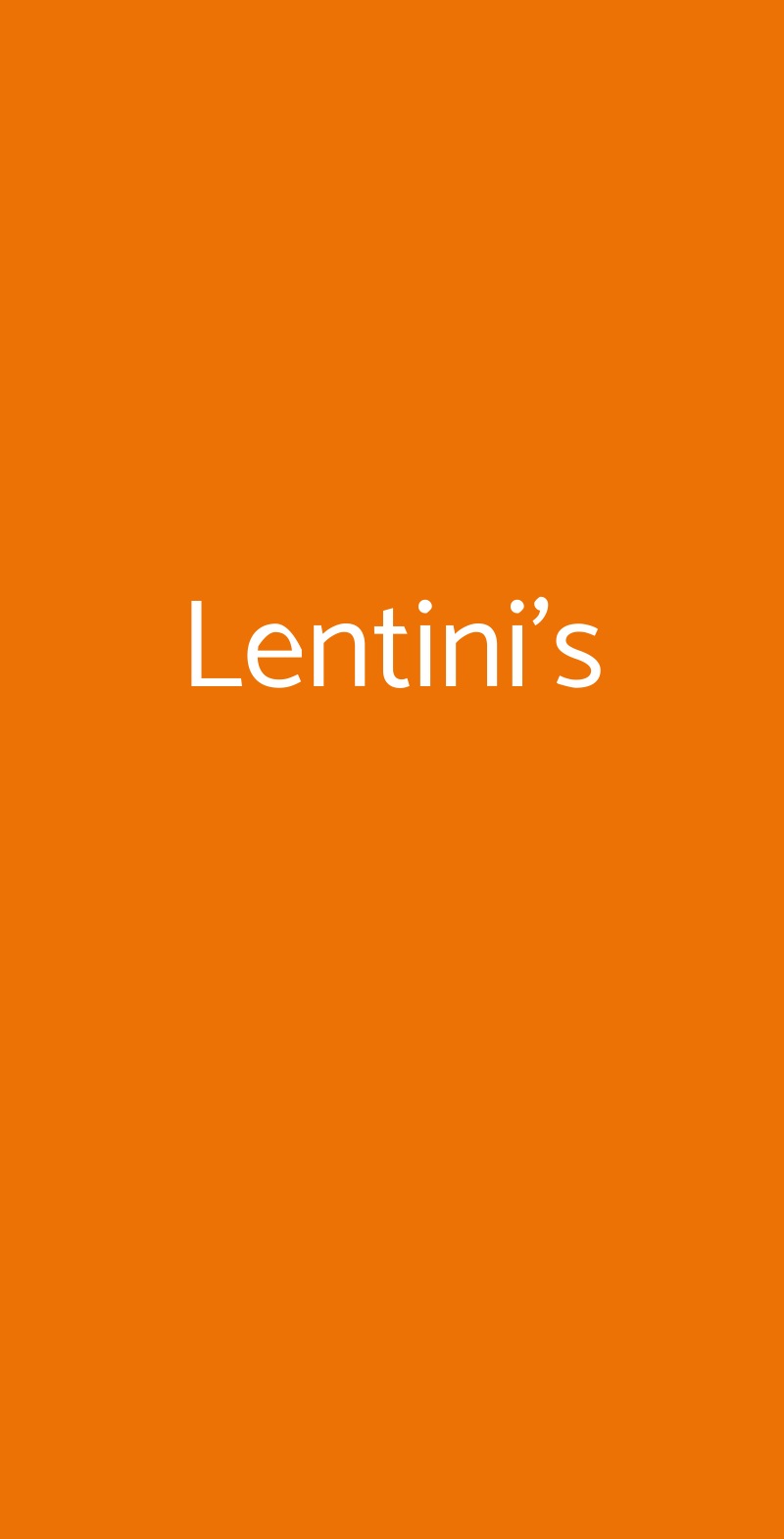 Lentini's Torino menù 1 pagina
