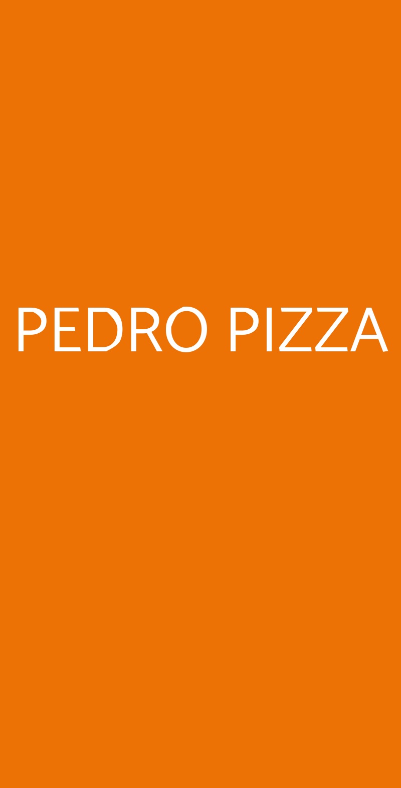 PEDRO PIZZA Trento menù 1 pagina