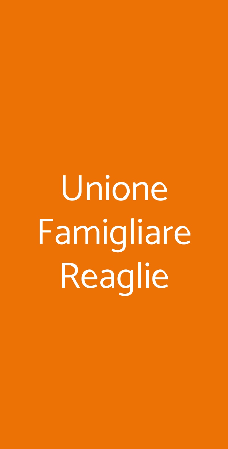 Unione Famigliare Reaglie Torino menù 1 pagina