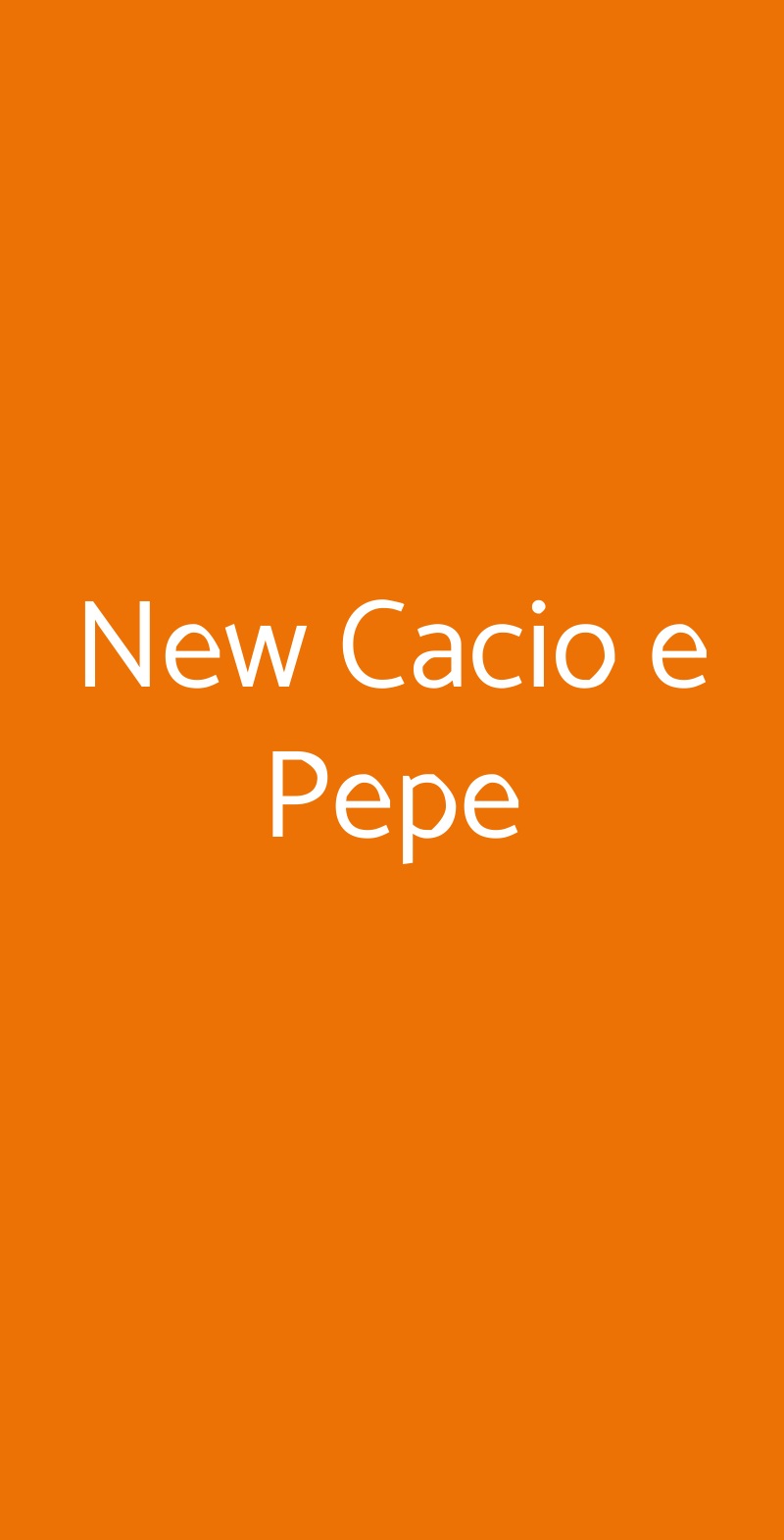 New Cacio e Pepe Torino menù 1 pagina