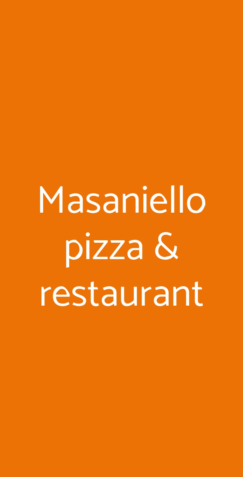 Masaniello pizza & restaurant Claviere menù 1 pagina