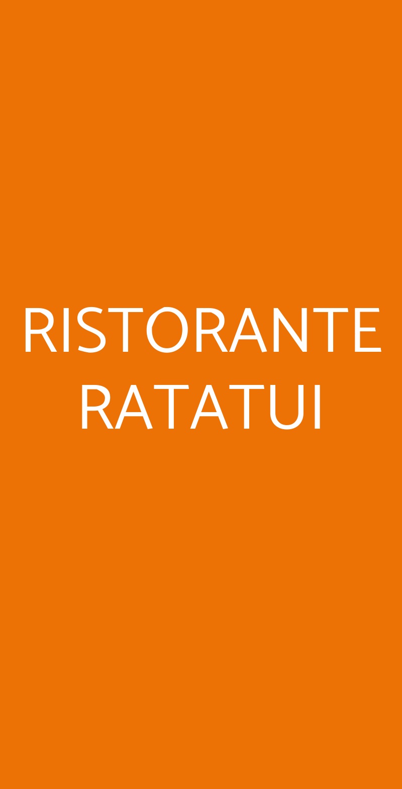 RISTORANTE RATATUI Torino menù 1 pagina