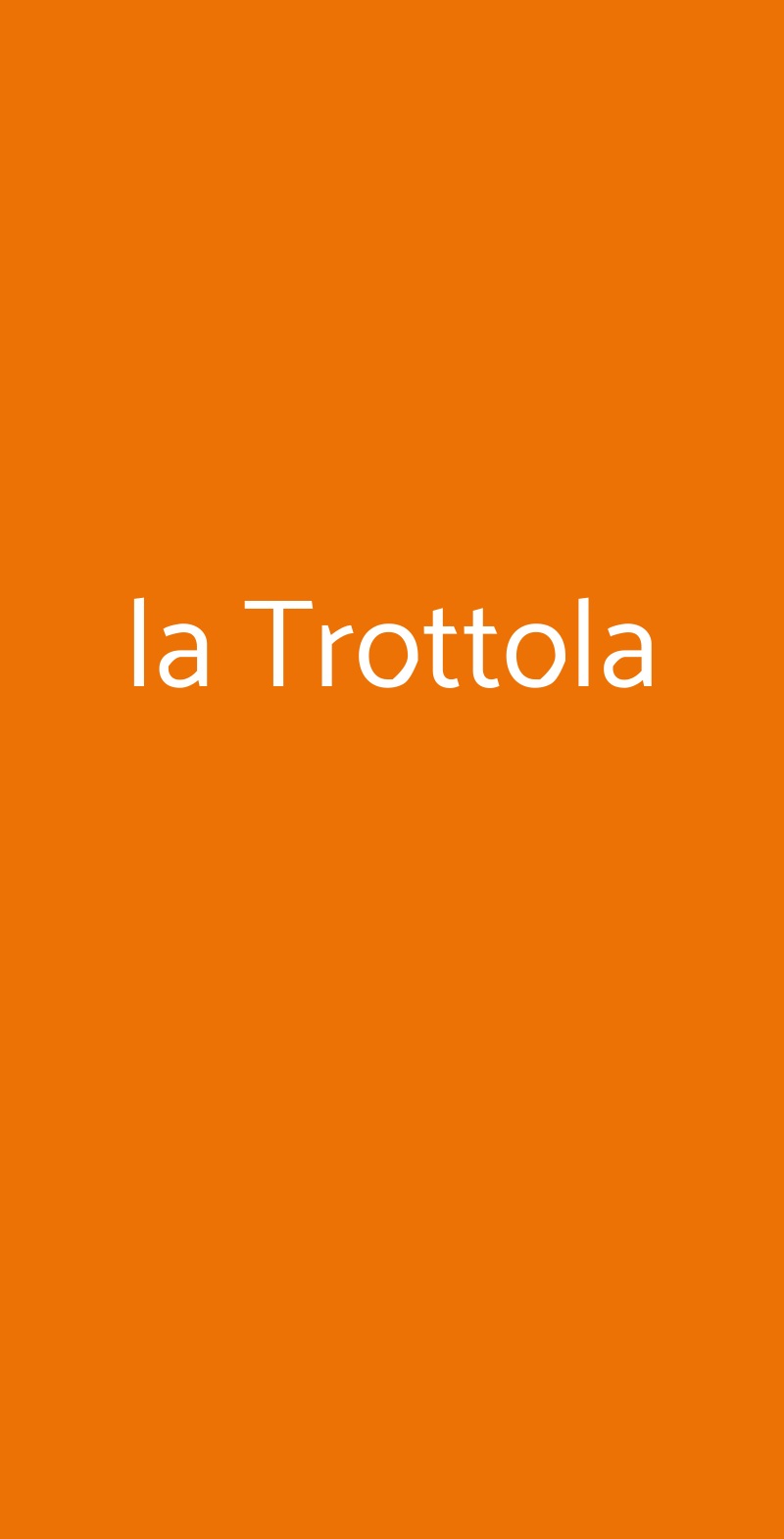la Trottola Torino menù 1 pagina