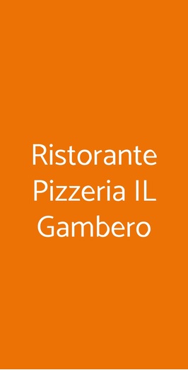 Ristorante Pizzeria Il Gambero