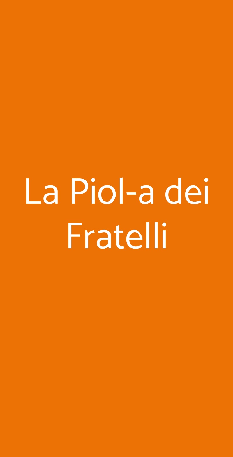 La Piol-a dei Fratelli Rivoli menù 1 pagina