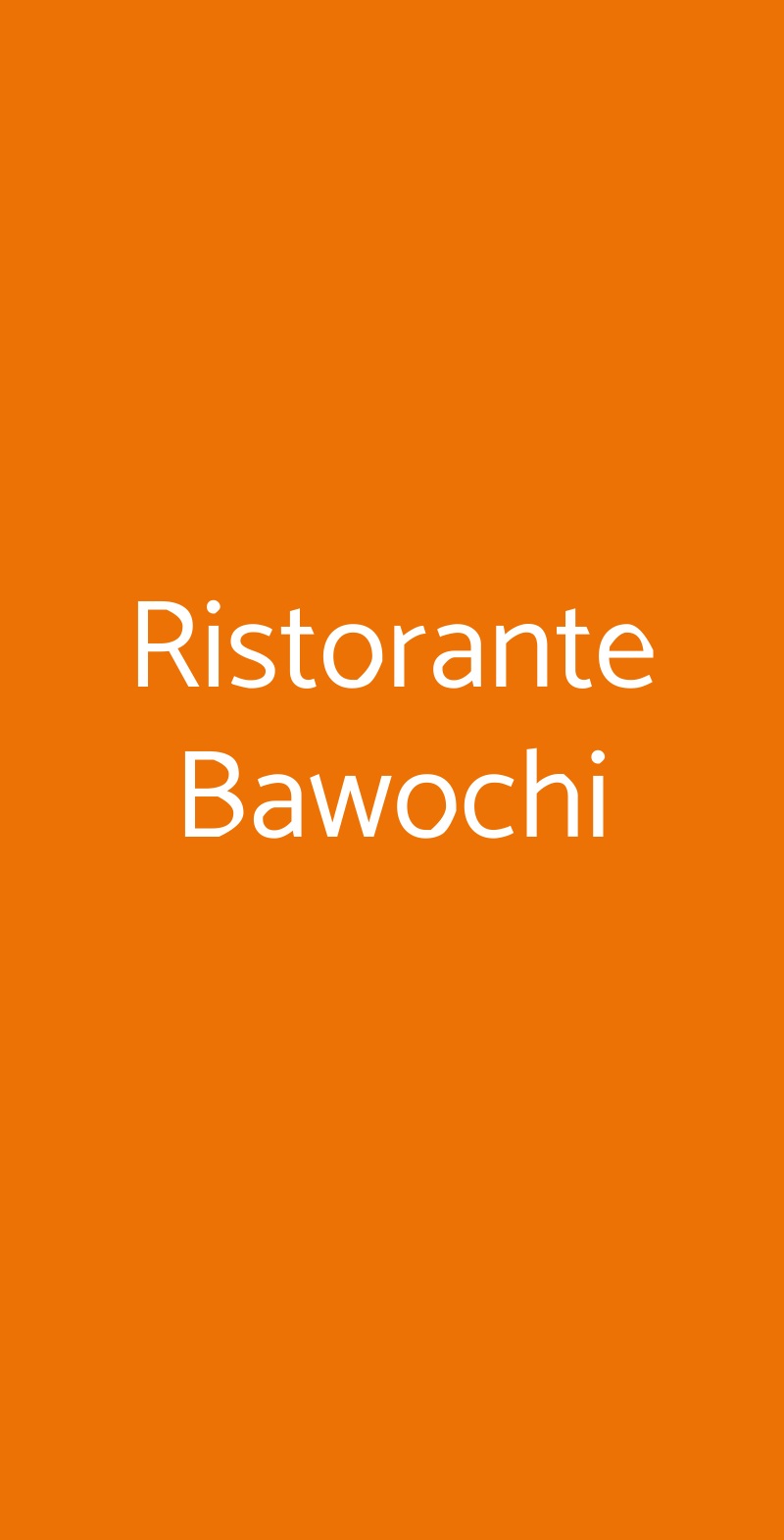 Ristorante Bawochi Pinerolo menù 1 pagina