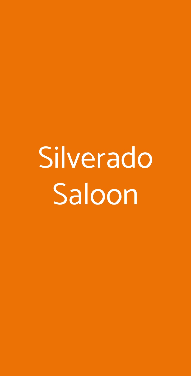 Silverado Saloon Milano menù 1 pagina