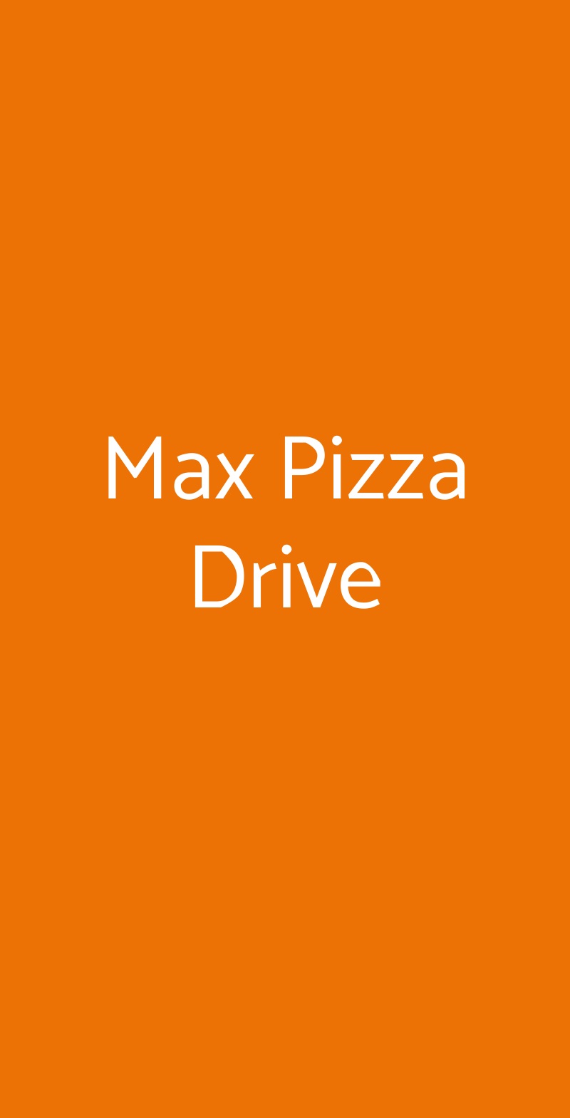 Max Pizza Drive Torino menù 1 pagina