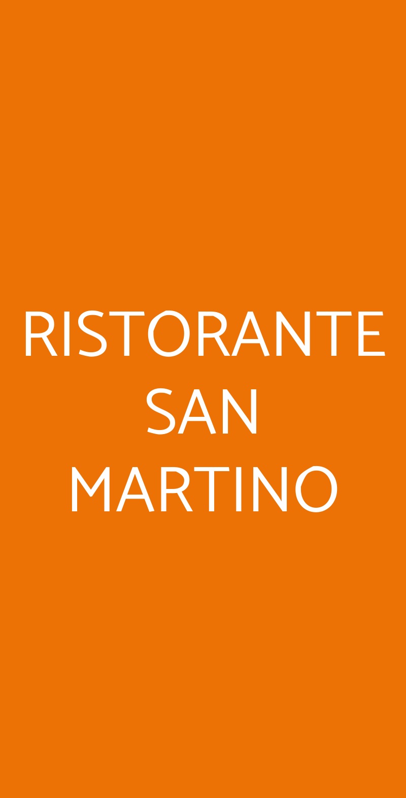 RISTORANTE SAN MARTINO Chieri menù 1 pagina