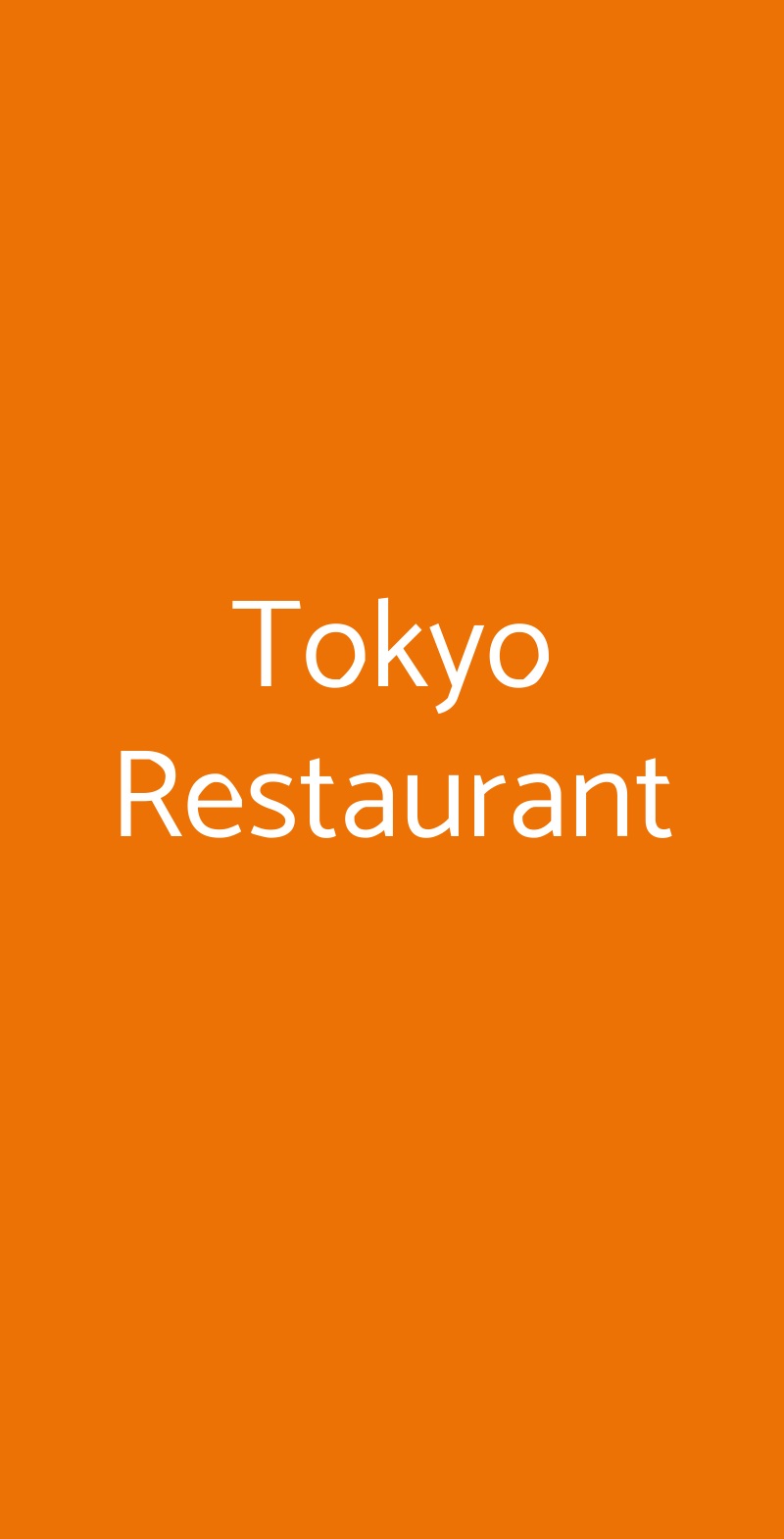 Tokyo Restaurant Torino menù 1 pagina
