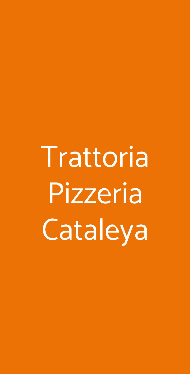 Trattoria Pizzeria Cataleya Torino menù 1 pagina
