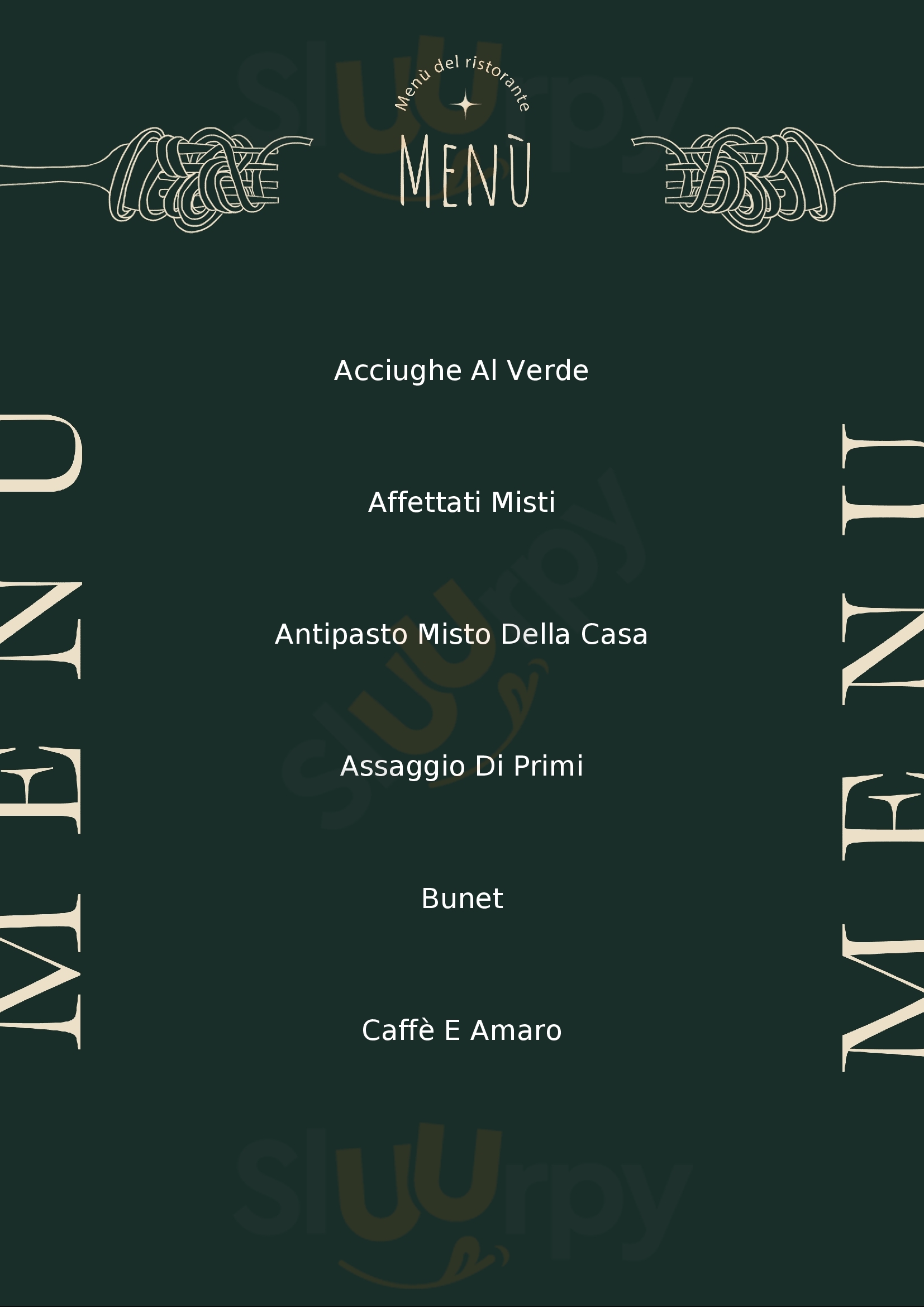 Osteria Degli Amici Cantoira menù 1 pagina