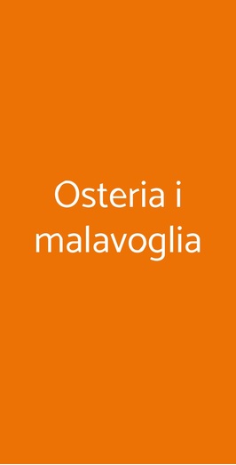 Osteria I Malavoglia, Avola