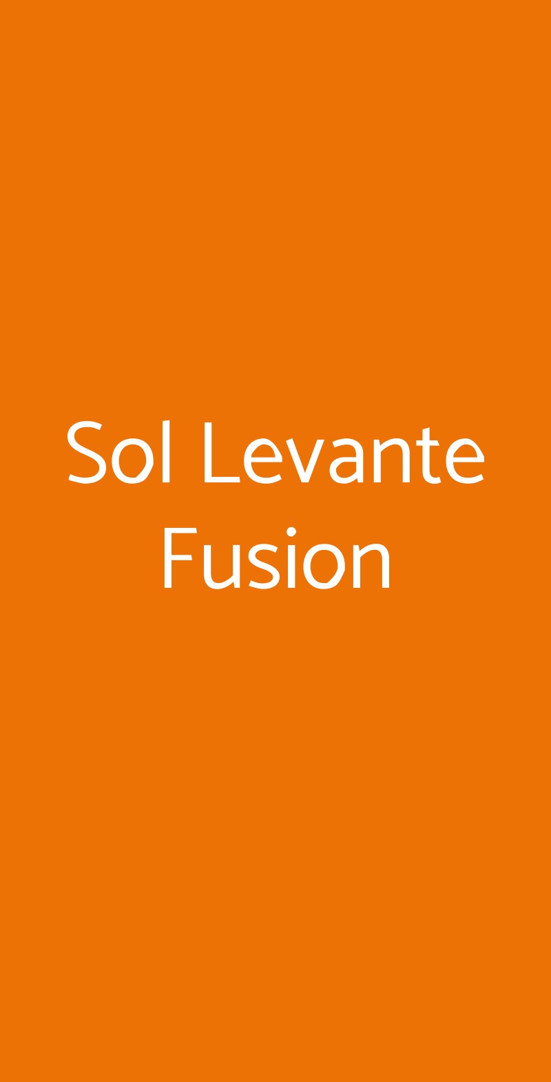 Sol Levante Fusion Torino menù 1 pagina