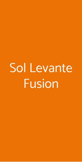 Sol Levante Fusion, Torino