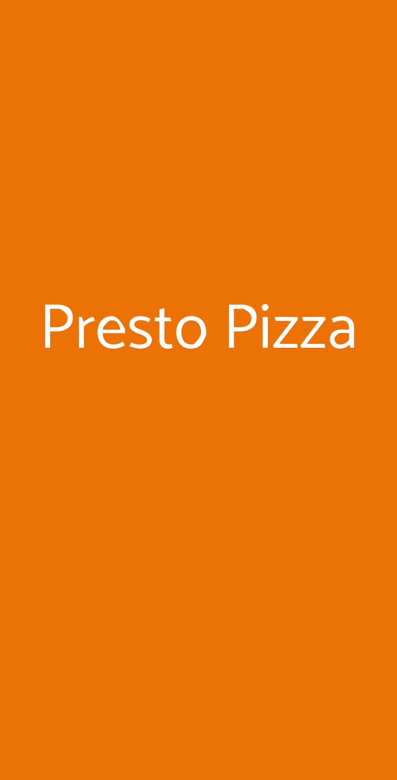 Presto Pizza Torino menù 1 pagina