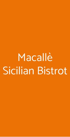 Macallè Sicilian Bistrot, Siracusa