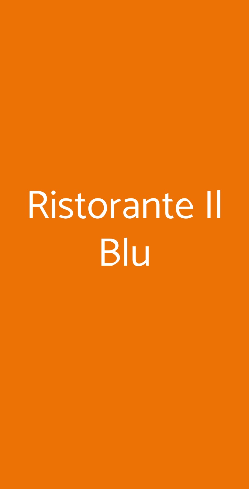 Ristorante Il Blu Siracusa menù 1 pagina