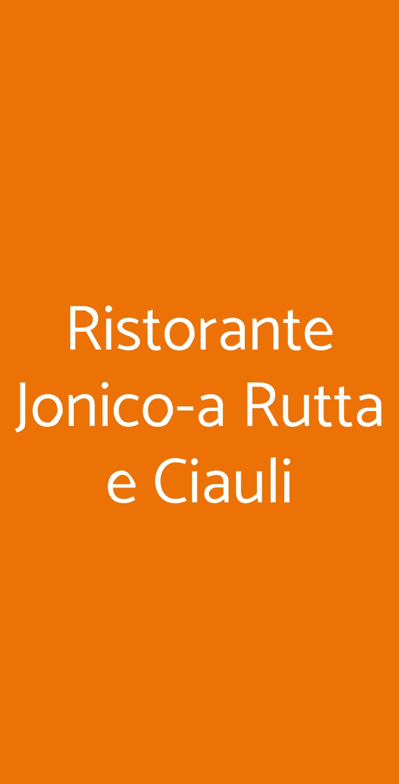 Ristorante Jonico-a Rutta e Ciauli Siracusa menù 1 pagina