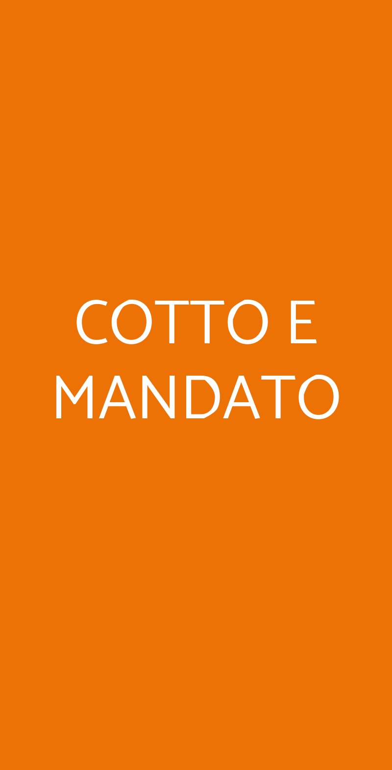 COTTO E MANDATO Roma menù 1 pagina