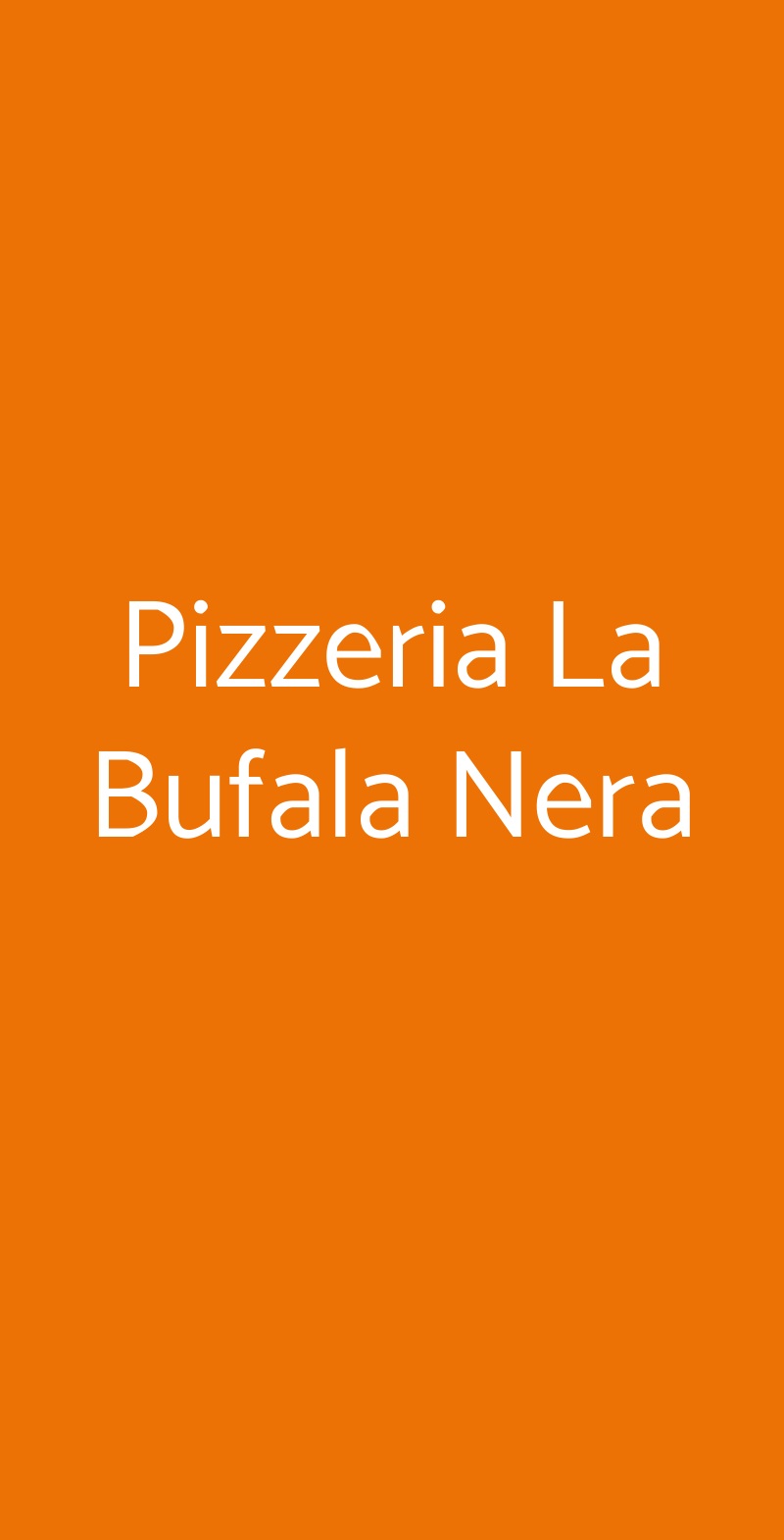 Pizzeria La Bufala Nera Chieri menù 1 pagina