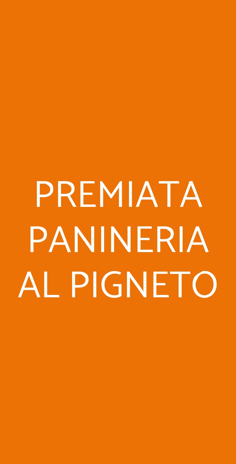 PREMIATA PANINERIA AL PIGNETO Roma menù 1 pagina