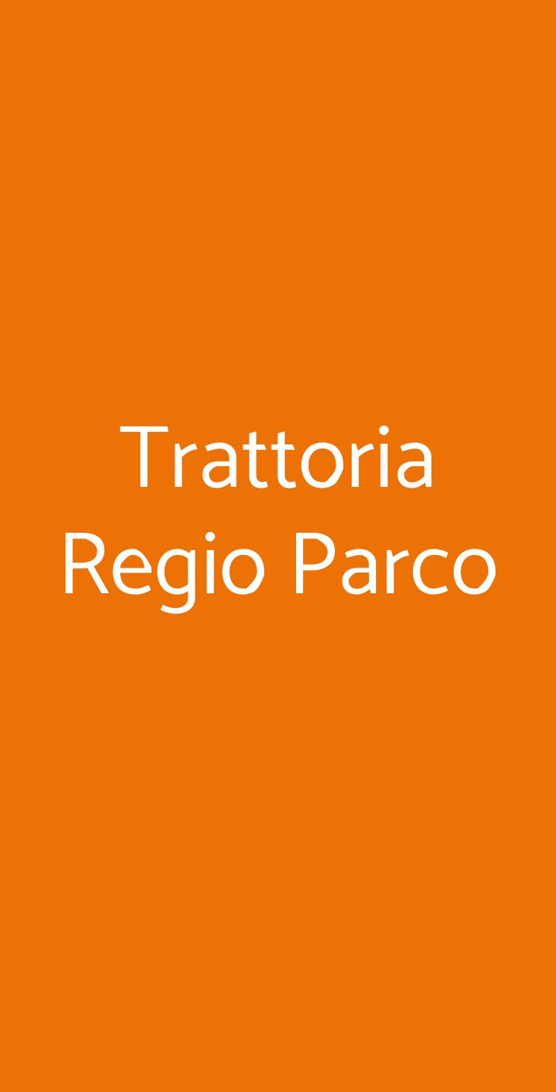 Trattoria Regio Parco Torino menù 1 pagina