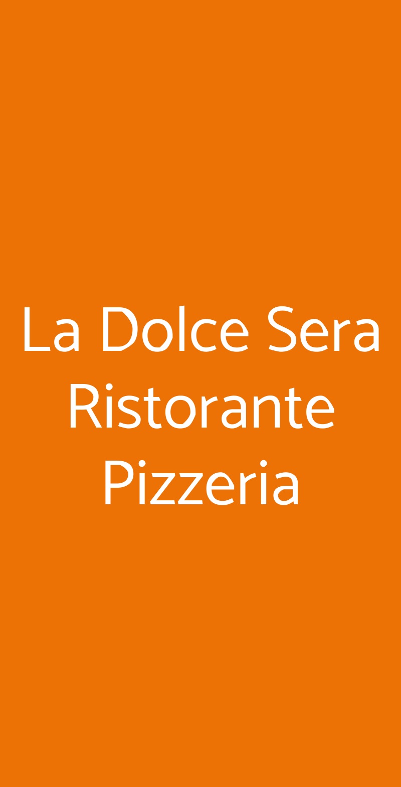 La Dolce Sera Ristorante Pizzeria Floridia menù 1 pagina