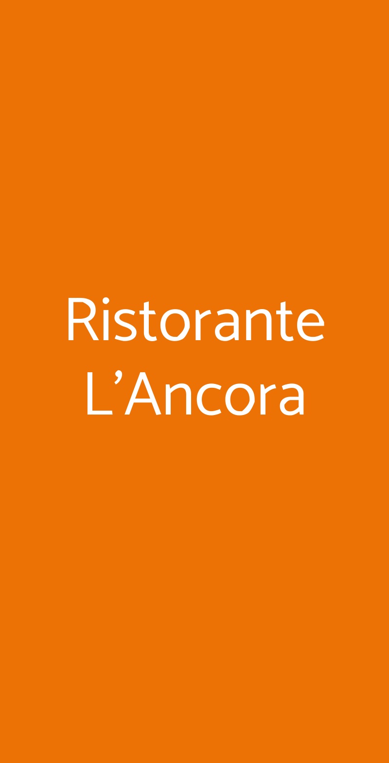 Ristorante L'Ancora Torino menù 1 pagina