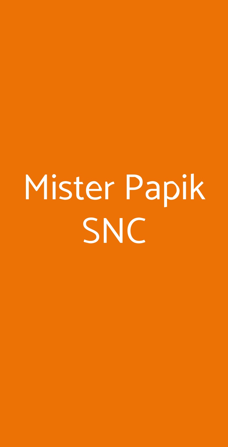Mister Papik SNC Grugliasco menù 1 pagina