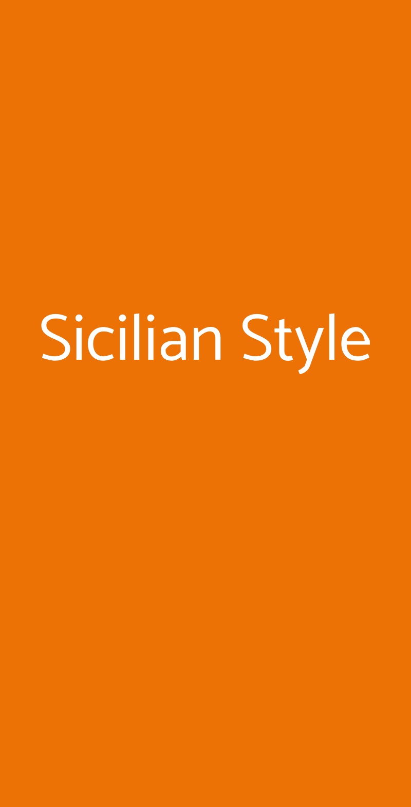 Sicilian Style Siracusa menù 1 pagina