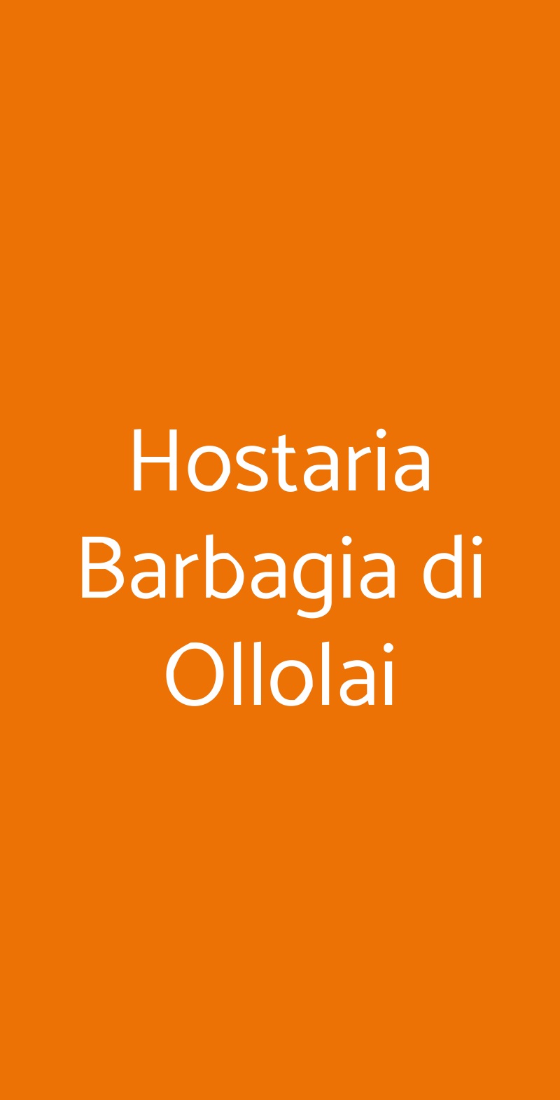 Hostaria Barbagia di Ollolai Torino menù 1 pagina