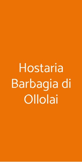 Hostaria Barbagia Di Ollolai, Torino