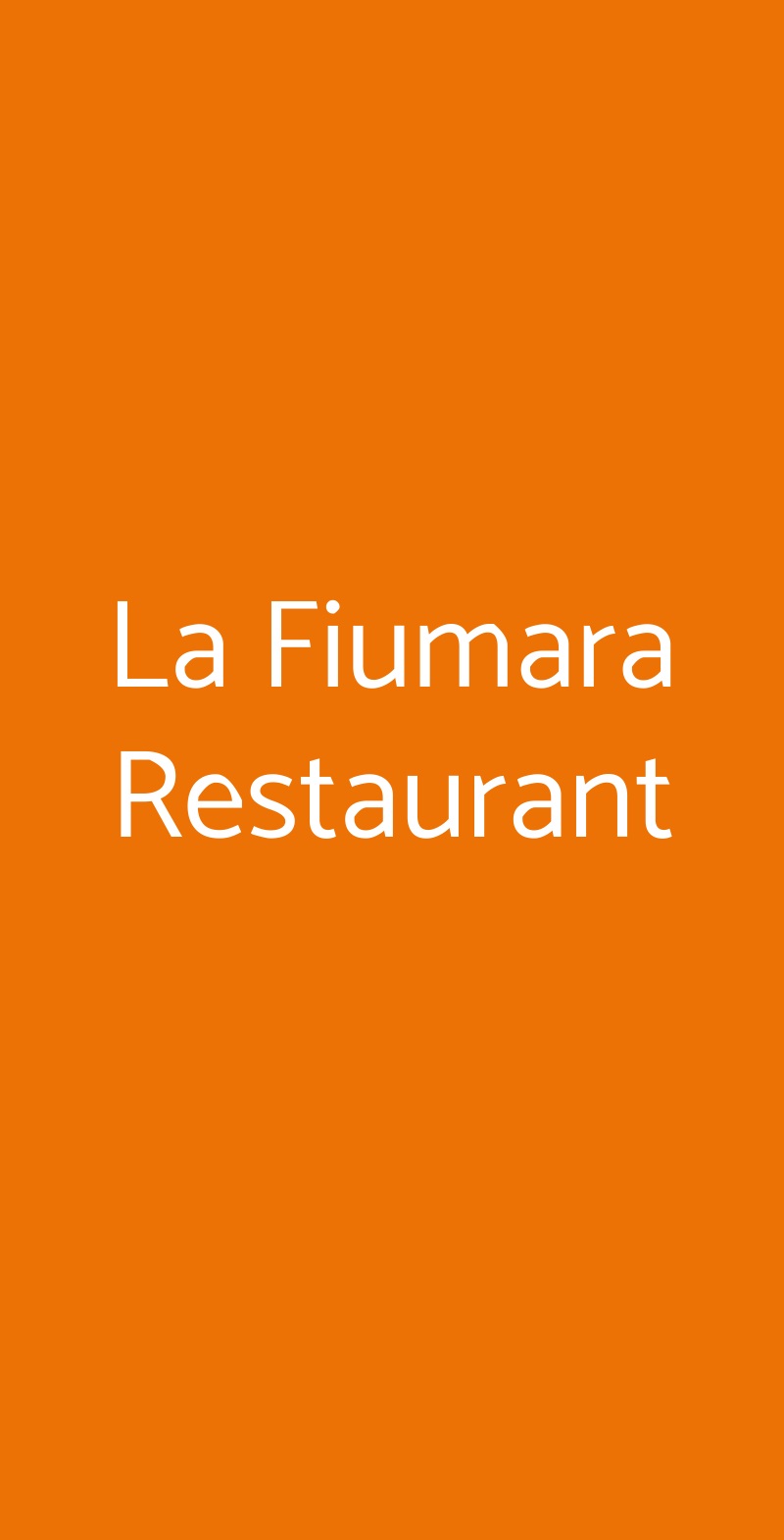 La Fiumara Restaurant Noto menù 1 pagina