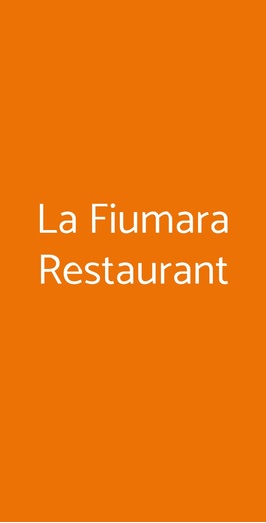 La Fiumara Restaurant, Noto
