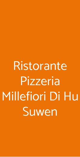 Ristorante Pizzeria Millefiori Di Hu Suwen, Torino