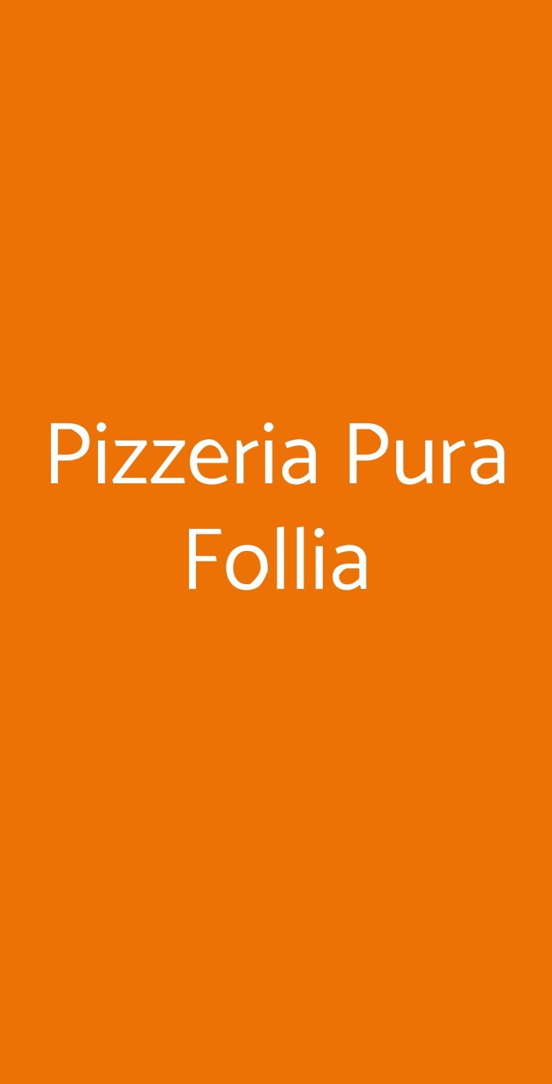 Pizzeria Pura Follia Carlentini menù 1 pagina