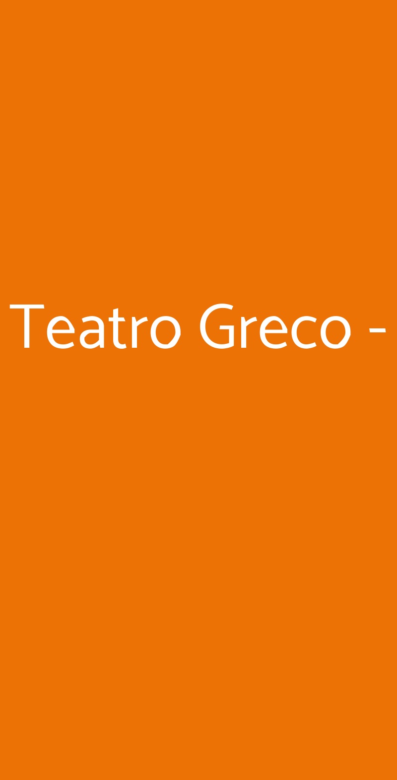 Teatro Greco - Siracusa menù 1 pagina