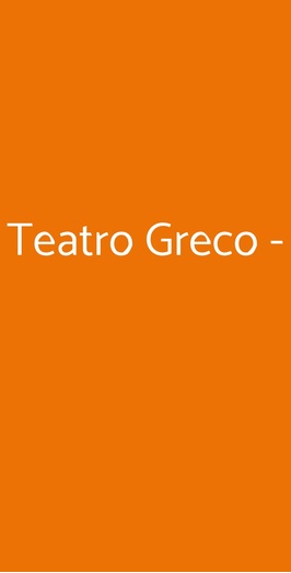 Teatro Greco -, Siracusa