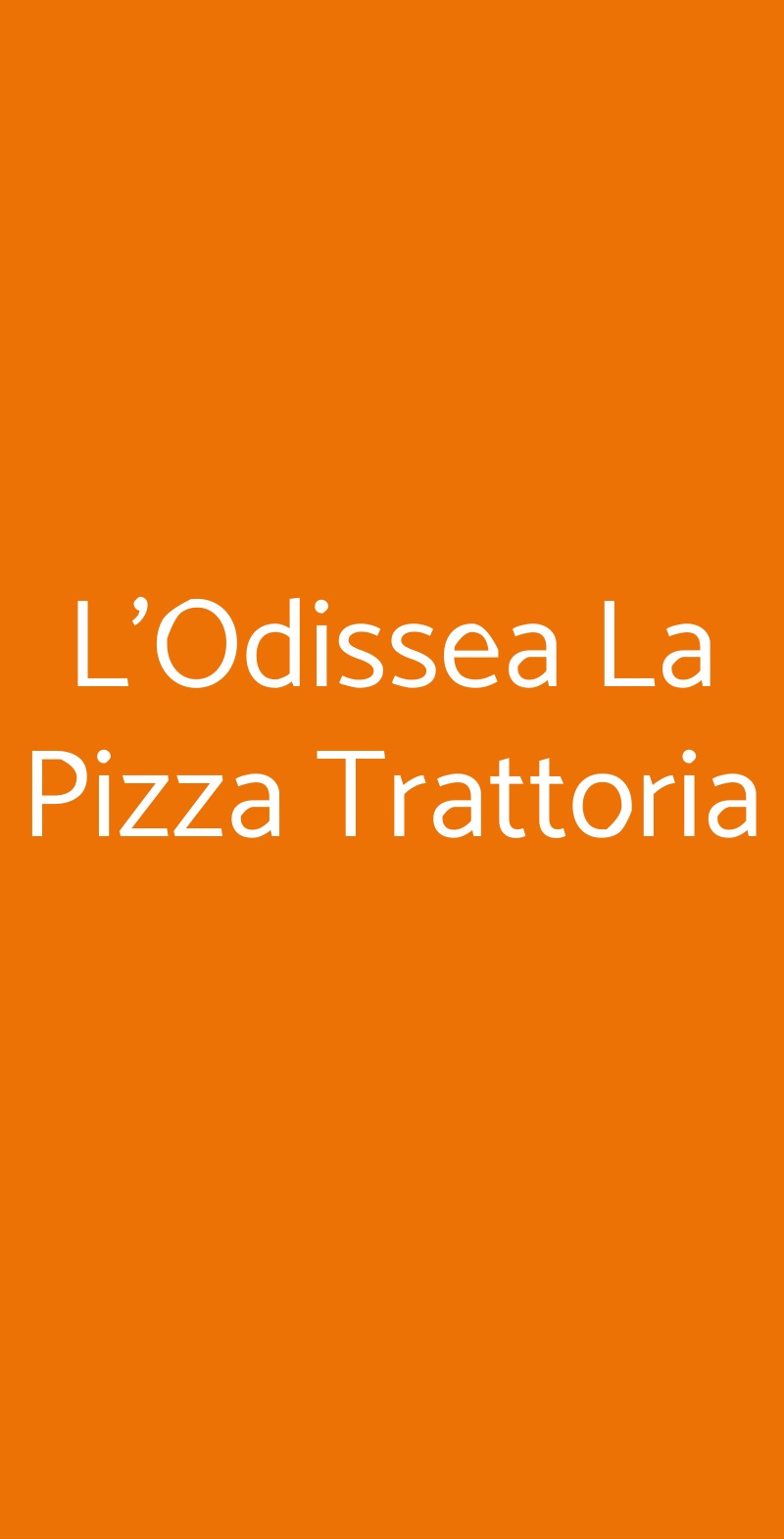 L'Odissea La Pizza Trattoria Palazzolo Acreide menù 1 pagina